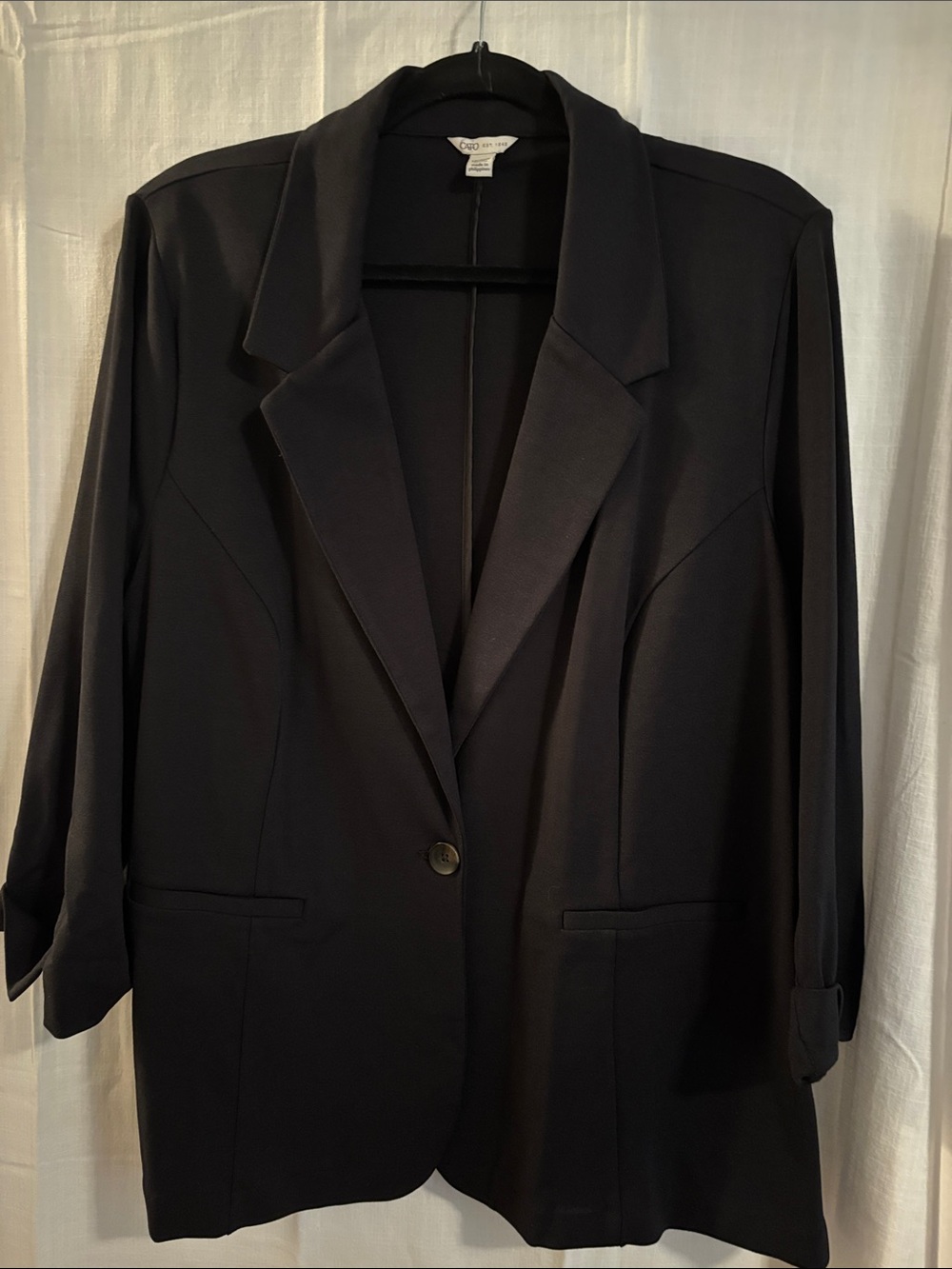 Cato Black Single-Button Women's Blazer